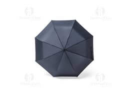 Black foldable umbrella in the shape of a graduation cap, symbolizing success and education. The 3D object is open and empty