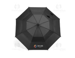 100% polyester umbrella with an open and colorful gift-shaped design, decorated with a bow and ribbon. Ideal for protection