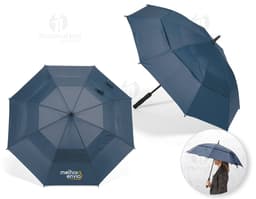 100% polyester umbrella with an open and colorful gift-shaped design, decorated with a bow and ribbon. Ideal for protection