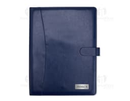 Pasta de convenção em couro preto com fecho imantado, ideais para armazenar documentos, laptop, dinheiro e outros objetos de