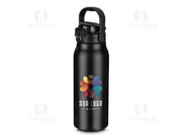 Garrafa Térmica 1,6 Litros transparente, feita de plástico, com tampa e vazia. O objeto é clean, saudável e possui reflexo da