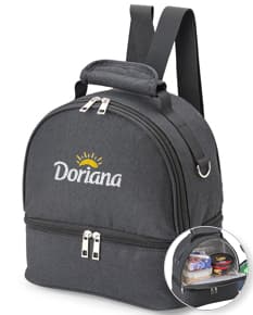 Bolsa Térmica Dupla 7 Litros - Bolsa térmica de tamanho médio com duas divisórias e capacidade para 7 litros, ideal para transportar alimentos e bebidas de forma prática e segura.