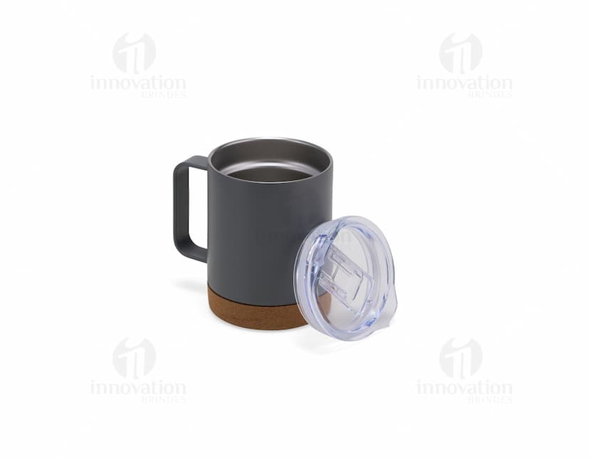 Caneca Térmica com Cortiça de 400ml.