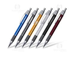 Set of pen and pencil made of metal, ideal for writing and office work. The pen features an elegant design in black, while