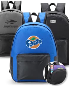 Mochila Nylon 33 Litros preta, resistente e moderna, ideal para viagens e transporte de equipamentos. Com alças de couro, zíper, bolsos e alças ajustáveis. Perfeita para quem busca praticidade e estilo em suas atividades do dia a dia.