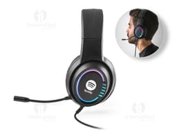 Auriculares de metal plateado con diseño moderno, cerrados con candado, simbolizando seguridad y protección. Conexión por