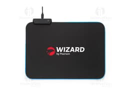 Tapete para jogos em poliéster preto com design clean e textura de couro, ideal para utilização de notebooks, mouse e outros