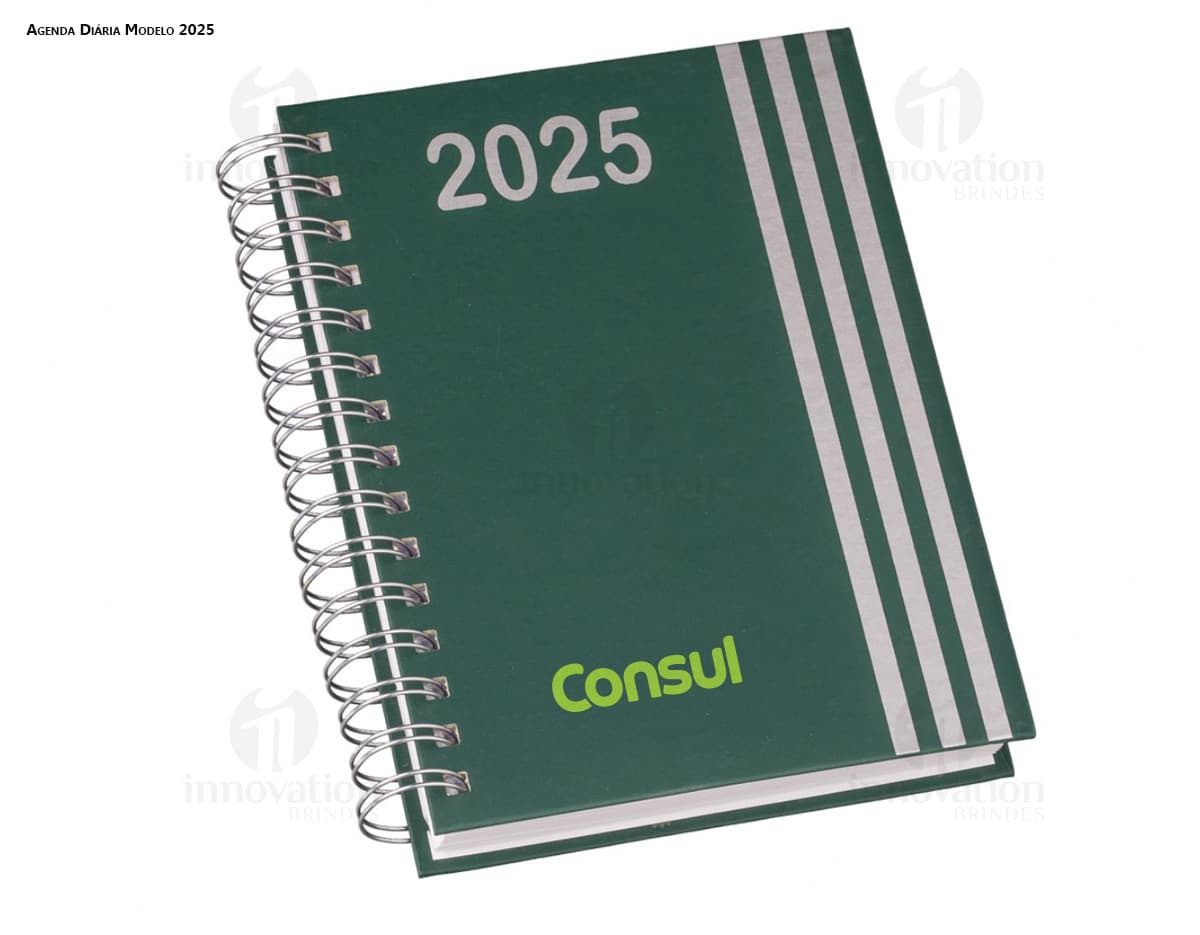 Agenda Wire-o em capa dura na cor preta, com folhas pautadas e formato de bolso. Perfeito para organização e anotações do dia a dia.
