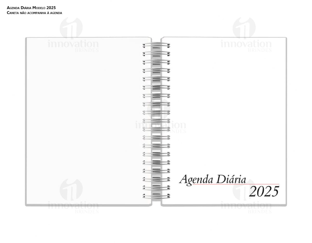 Agenda Wire-o com capa azul, espaço para anotações e espiral na lateral.