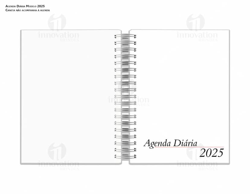 Agenda Wire-o com capa azul, espaço para anotações e espiral na lateral.