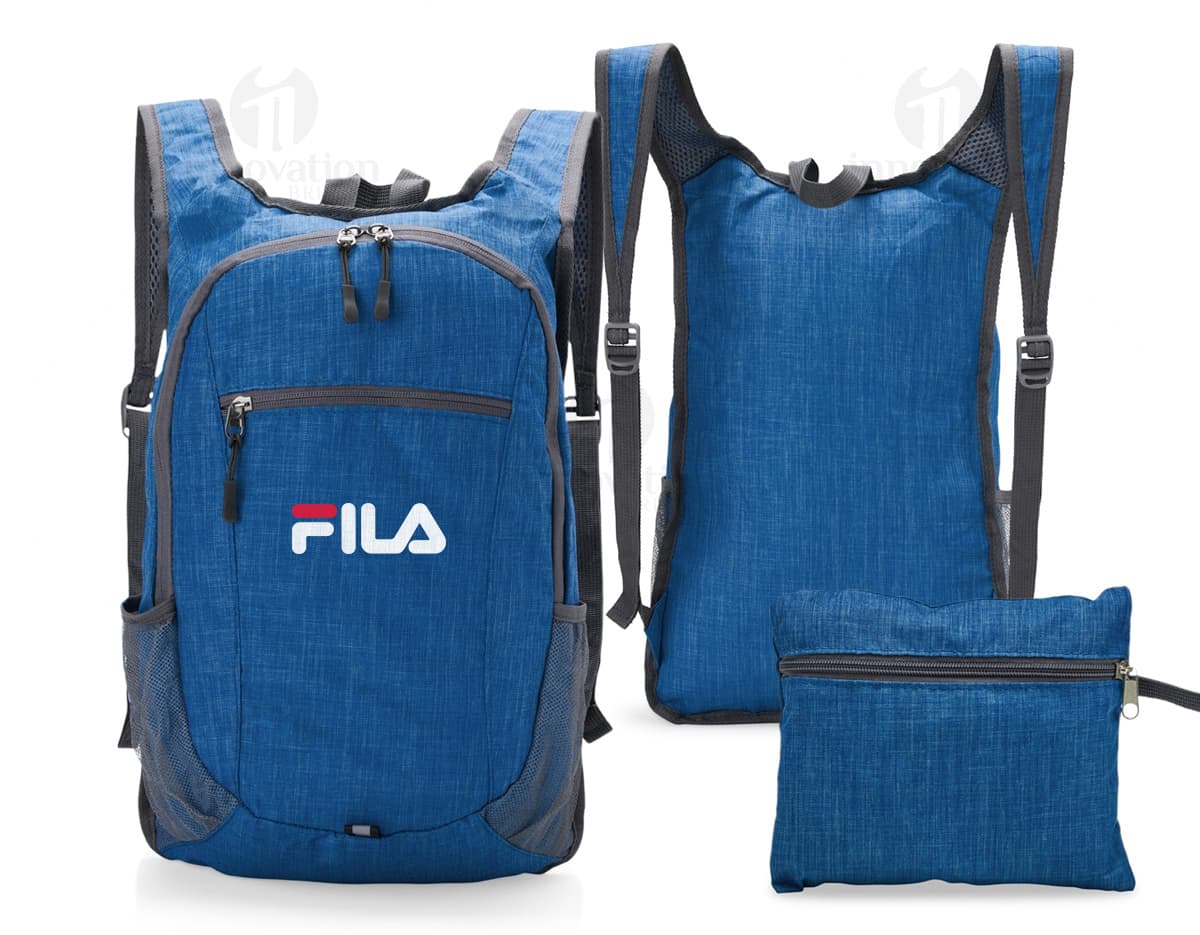 Mochila Oxford Dobrável 16 Litros em cor preta, feita de material resistente e leve, com capacidade para armazenar até 16 litros de objetos. Ideal para viagens ou uso diário.