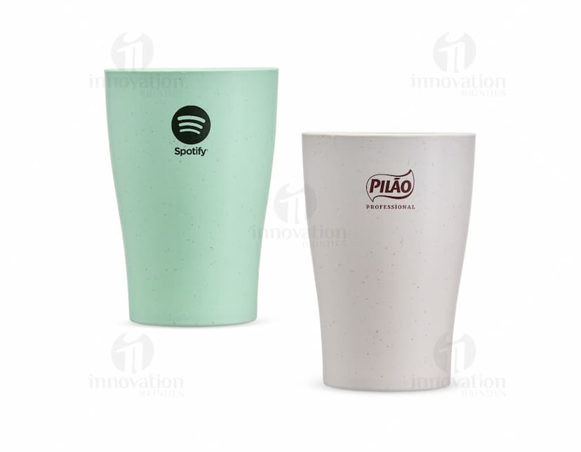 Copo de palha de trigo de 310ml, ecologicamente correto e sustentável.