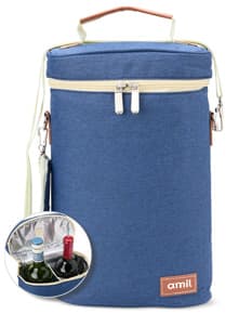 Porta-Garrafas Térmico Duplo em aço inoxidável com design moderno e elegante, ideal para manter a temperatura das bebidas por mais tempo.