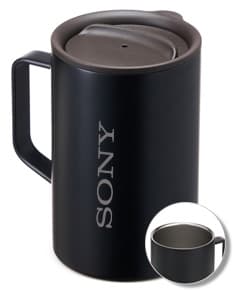 Caneca inox de parede dupla com capacidade de 350ml, ideal para manter a temperatura de bebidas.