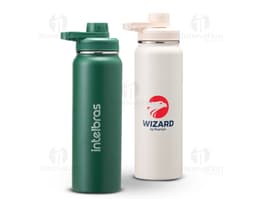 Garrafa térmica de 850ml em inox.