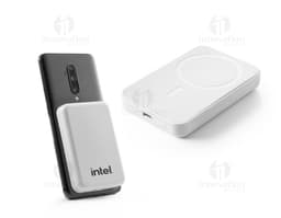 Bateria portátil de lítio com capacidade de 10.000 mAh.