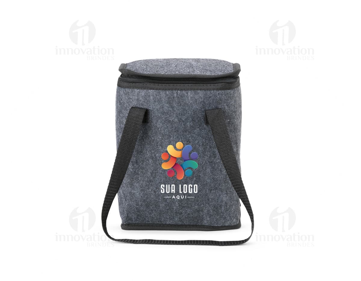 Bolsa Térmica 6,1 Litros em cor azul, com alça de transporte e fechamento em zíper.