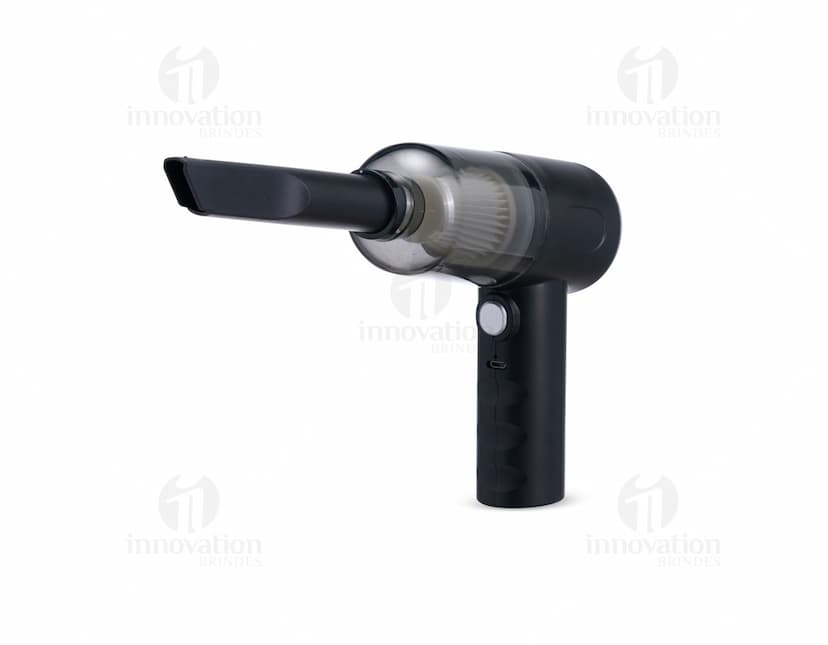 Aspirador de Pó Compacto 3 em 1: Imagem do produto vista de frente, na cor vermelha, com design moderno e prático.