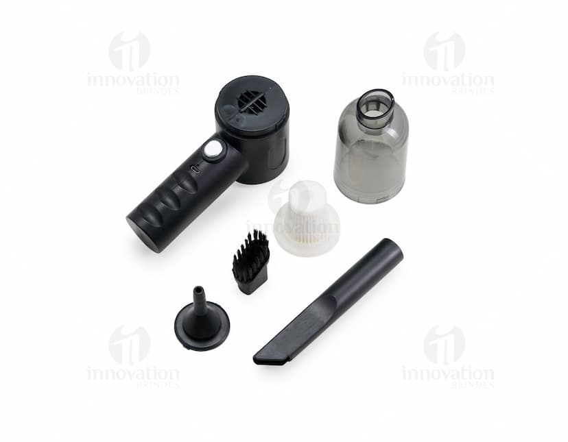 Aspirador de Pó Compacto 3 em 1: Imagem do produto vista de frente, na cor vermelha, com design moderno e prático.