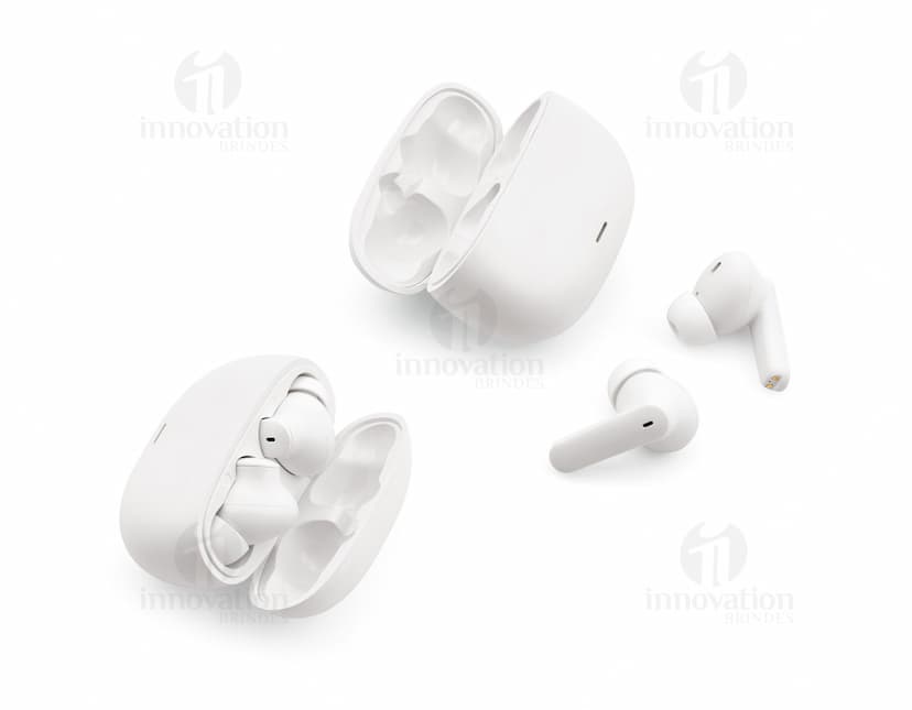Fone de ouvido wireless na cor preta com design moderno e elegante.