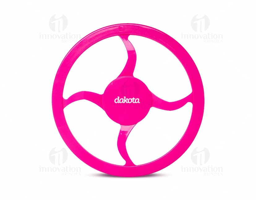 Frisbee para Pet de borracha azul e verde, com design circular e textura antiderrapante.