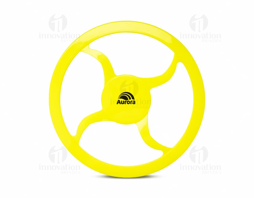 Frisbee para Pet de borracha azul e verde, com design circular e textura antiderrapante.
