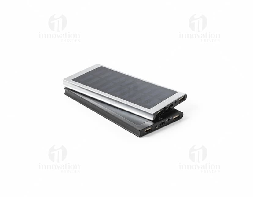 Bateria portátil em alumínio de 8.000 mAh.