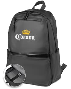 Mochila para Notebook preta de couro, moderna e espaçosa, com alça de ombro ajustável, ideal para viagens, negócios, escola ou aventuras ao ar livre.