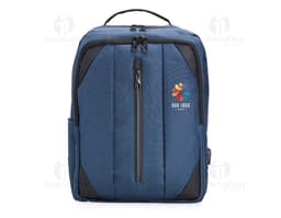 Mochila de Nylon 27 Litros preta, moderna, com alça de couro, zíper metálico, design elegante e espaçosa para viagens e