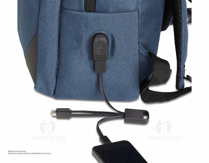 Mochila de Nylon 27 Litros preta, moderna, com alça de couro, zíper metálico, design elegante e espaçosa para viagens e negócios.