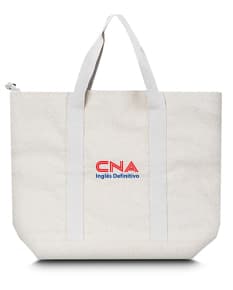 Bolsa de algodão marrom, estilo vintage, textura de papel envelhecido. A embalagem está vazia e aberta, com alça de couro. Ideal para compras e presente. Meio suja e manchada, transmitindo um ar de elegância e sofisticação.