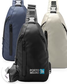 Mochila de ombro 6 litros na cor preta, ideal para uso diário.