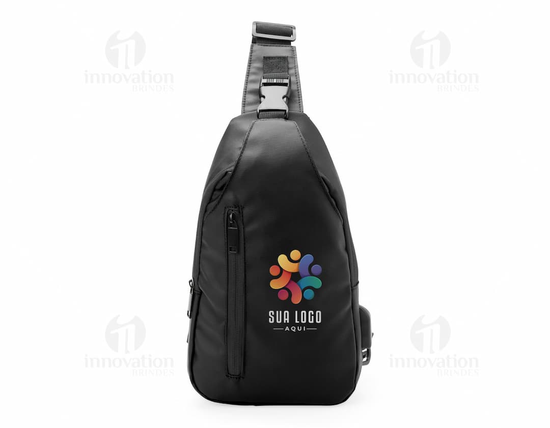 Mochila de ombro 6 litros na cor preta, ideal para uso diário.