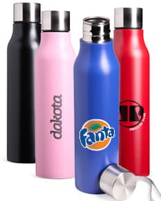 Garrafa Inox 1 Litro em fundo branco.