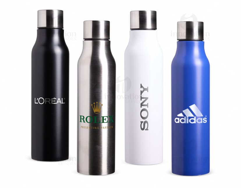 Garrafa Inox 1 Litro em fundo branco.
