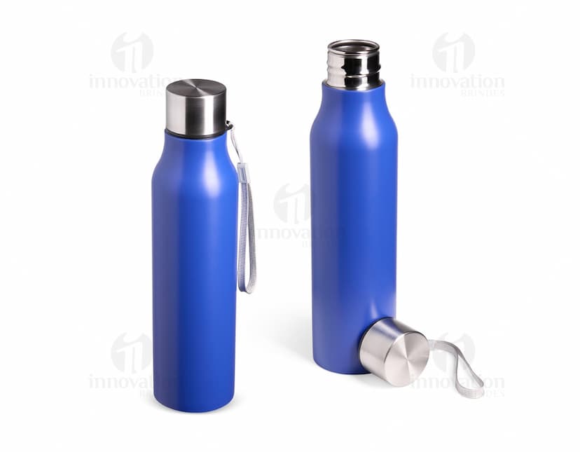 Garrafa Inox 1 Litro em fundo branco.