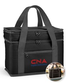 Bolsa Térmica com 2 compartimentos, ideal para transportar alimentos e manter a temperatura.
