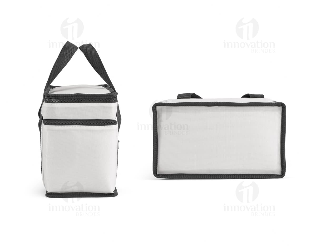 Bolsa Térmica com 2 compartimentos, ideal para transportar alimentos e manter a temperatura.