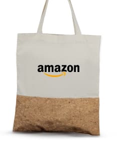 Bolsa de Algodão 140g/m² com alças ecológicas, feita de tecido resistente em cor neutra.