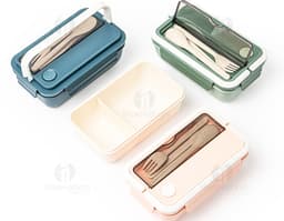 1-liter Hermetic Lunch Box, made of clear plastic, with a hermetic lid and durable sealing.
