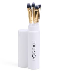 Kit pincel com 5 peças em um fundo branco.