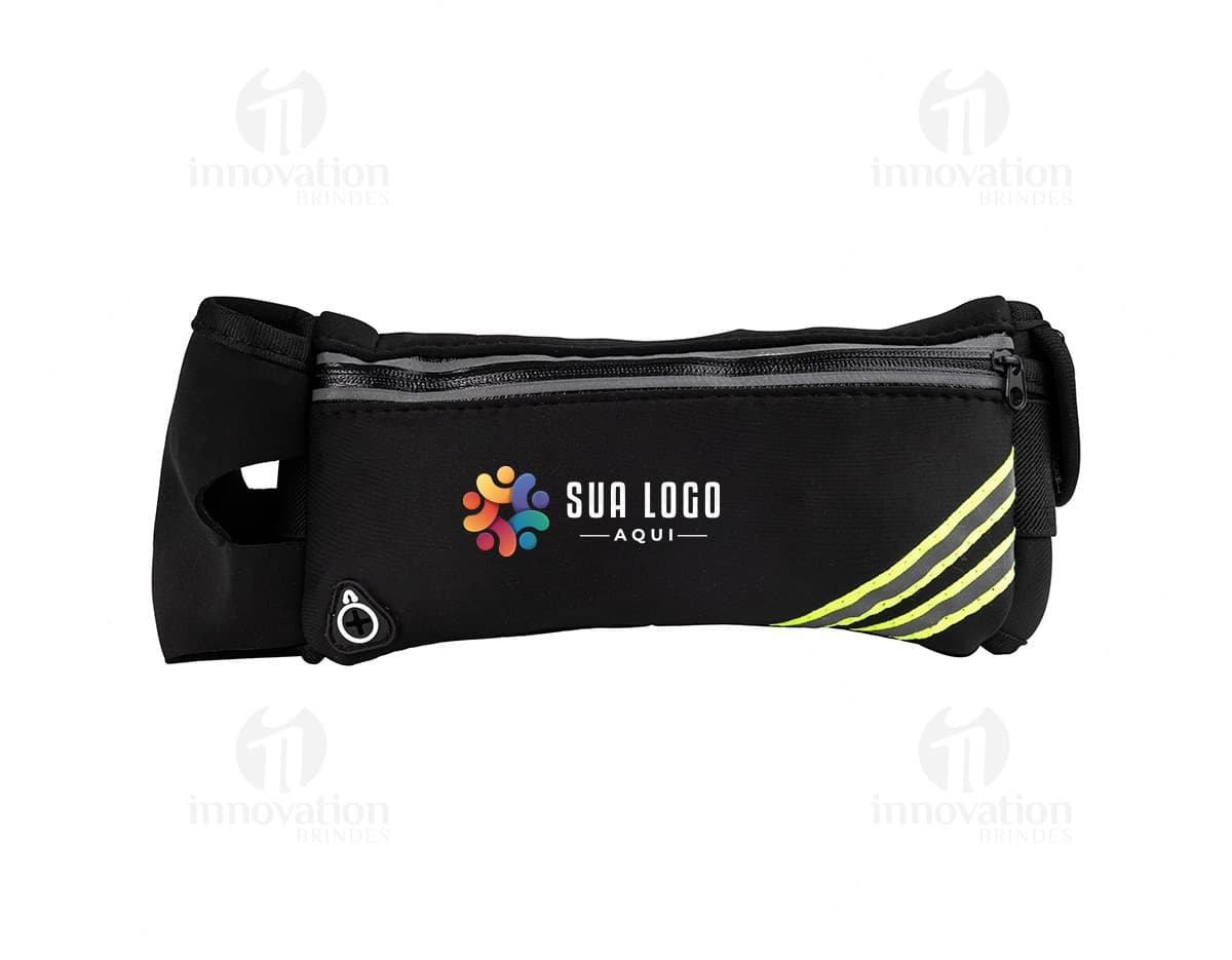 Pochete Esportiva Neoprene preta para uso durante atividades físicas.