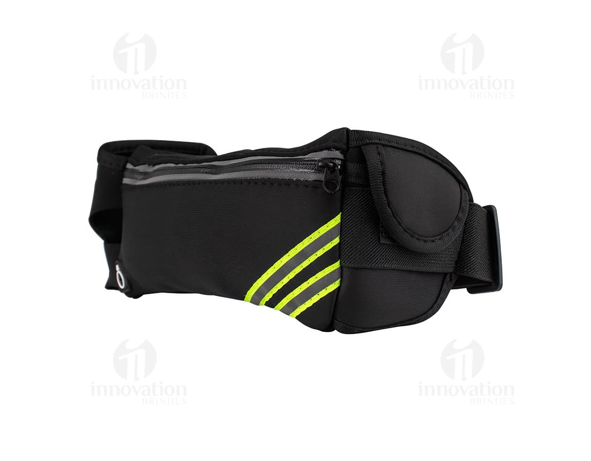 Pochete Esportiva Neoprene preta para uso durante atividades físicas.