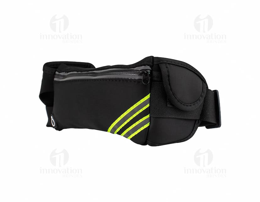 Pochete Esportiva Neoprene preta para uso durante atividades físicas.