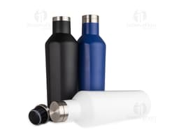 Garrafa Térmica 520ml na cor azul com tampa rosqueável e design moderno.