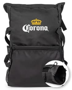 Mochila de Couro Sintético 34 Litros em cor neutra.
