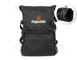Mochila de Couro Sintético 34 Litros em cor neutra.