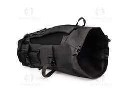 Mochila de Couro Sintético 34 Litros em cor neutra.