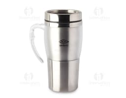 Caneca Inox 450ml em fundo branco.