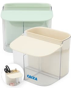 Organizador plástico moderno e elegante para a decoração de interiores, com design contemporâneo e espaço de armazenamento. Ideal para manter o ambiente organizado e funcional.